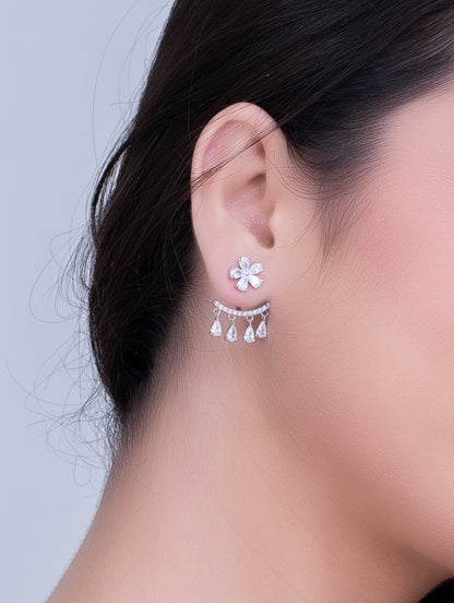 2-in-1 Flowery Earrings