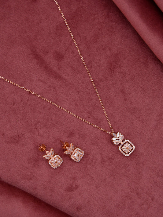 Rose Gold Delicate Pendant Set