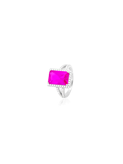 PRINCESS CUT STONE RING