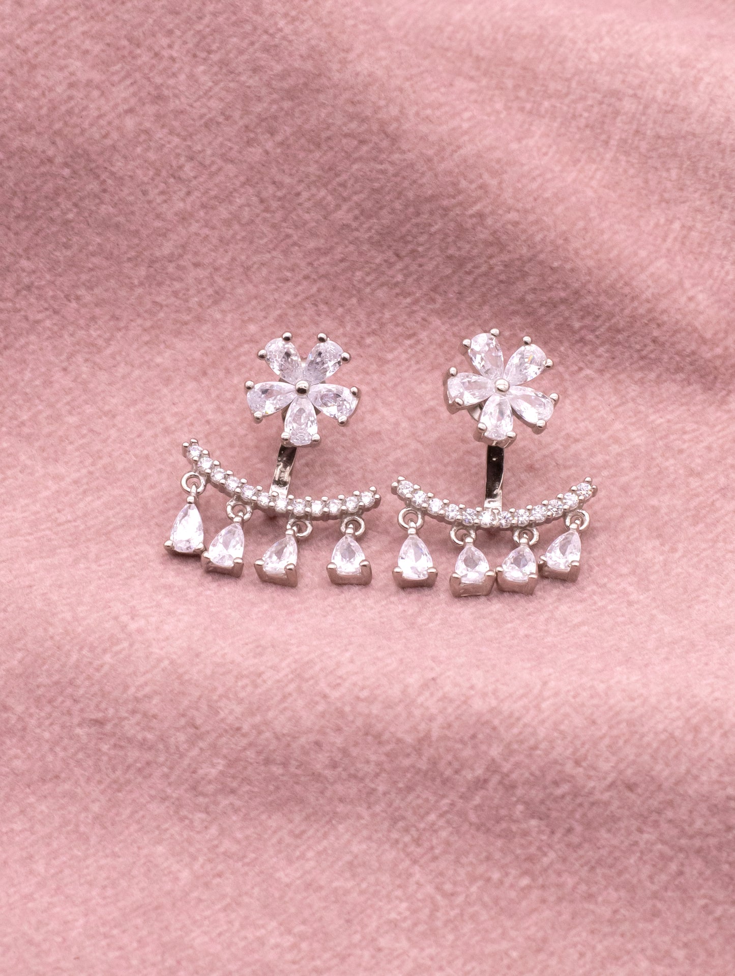 2-in-1 Flowery Earrings