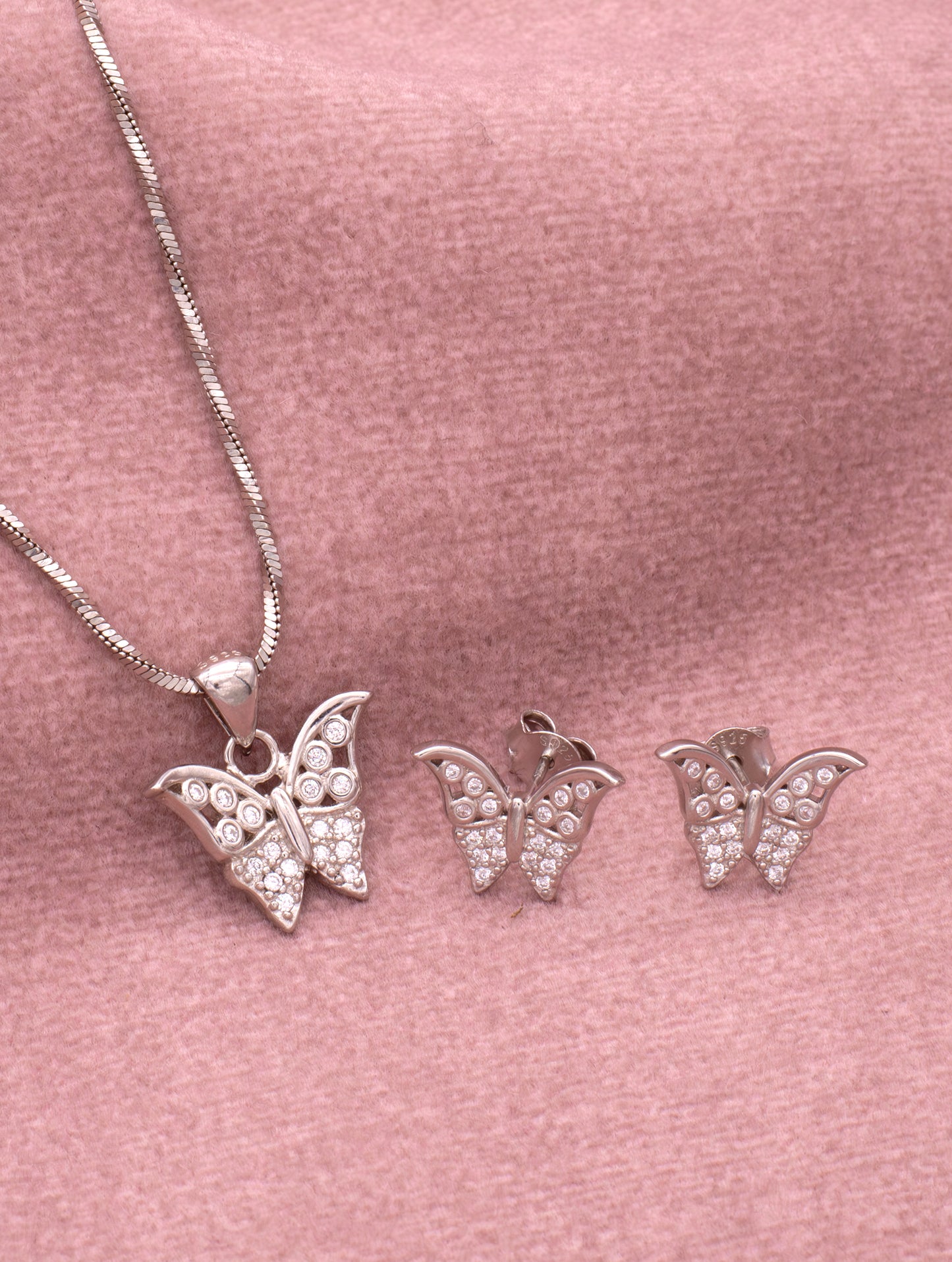 Butterfly Pendant Set