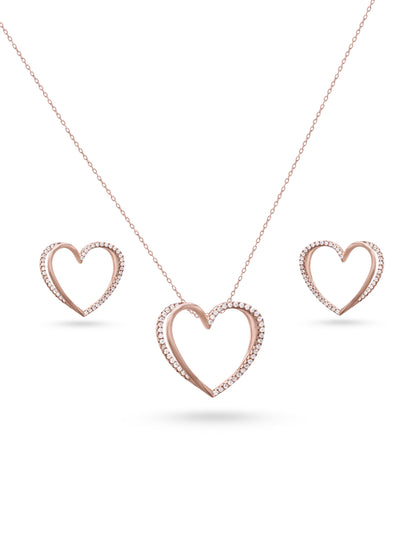 Heart Design Pendant Set