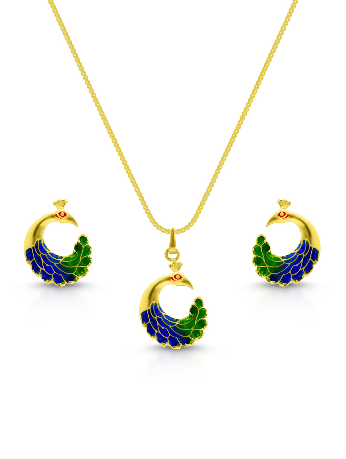 PEACOCK SHAPE PENDANT SET