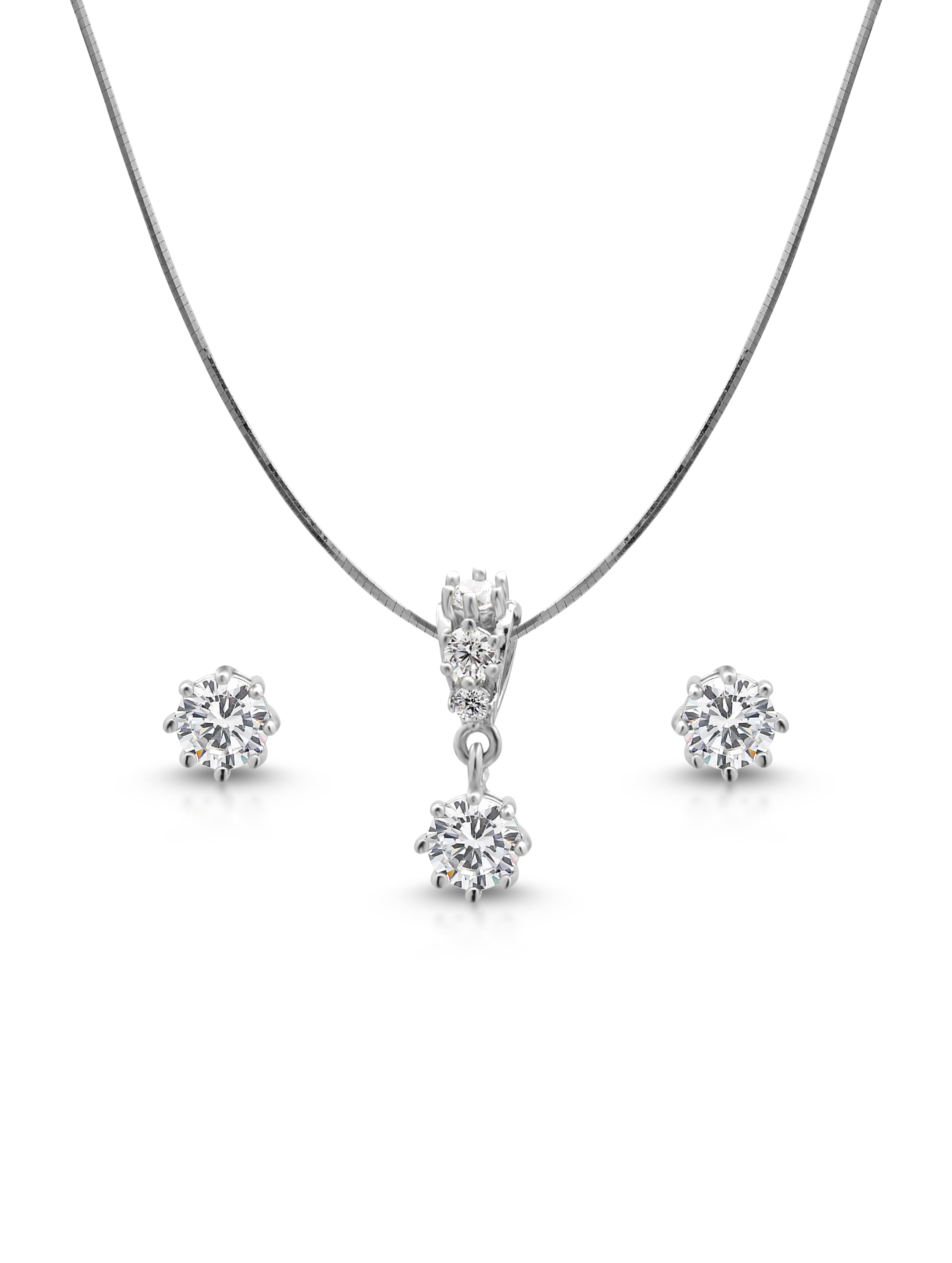 CELESTE SOLITIARE PENDANT SET