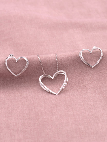 Heart Design Pendant Set