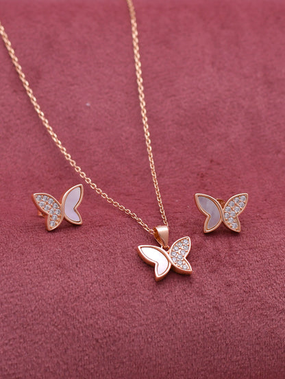 BUTTERFLY SHAPE PENDANT SET