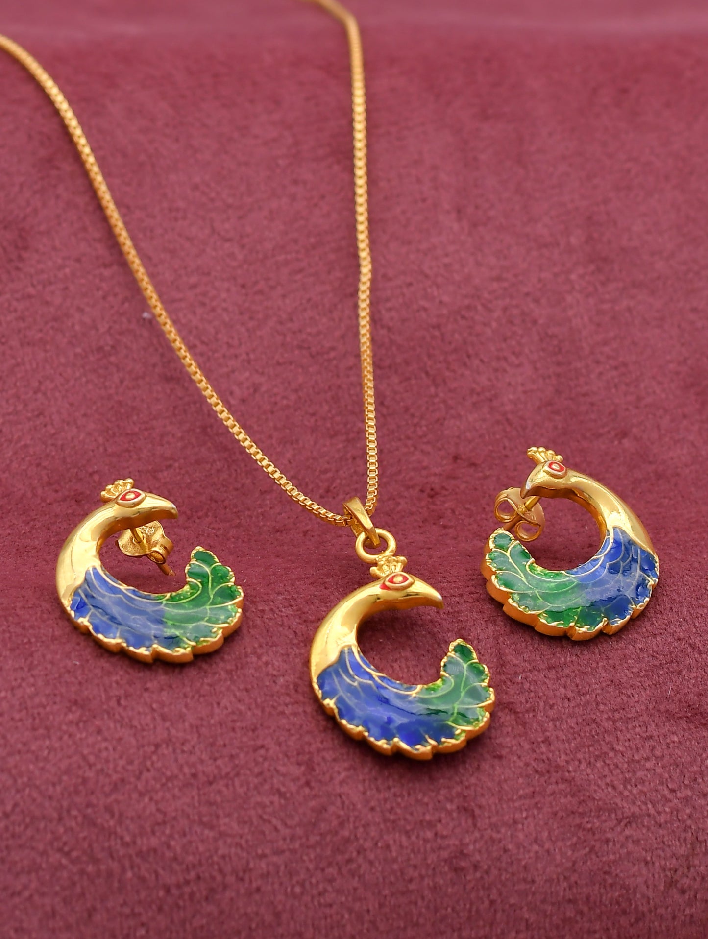 PEACOCK SHAPE PENDANT SET