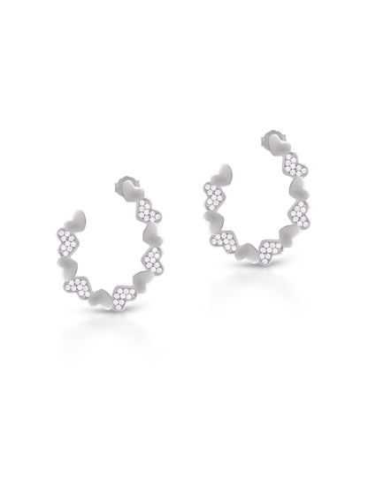 SILVER DROP SHAPE EARRINGS