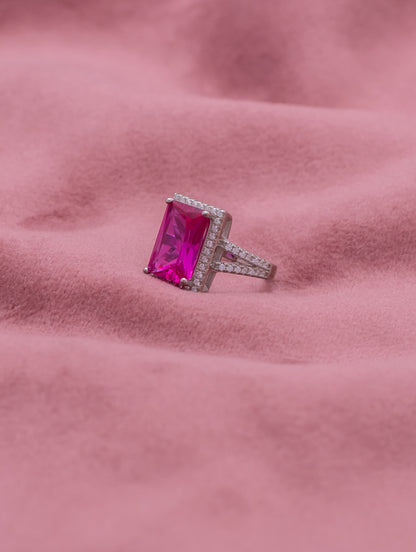 PRINCESS CUT STONE RING