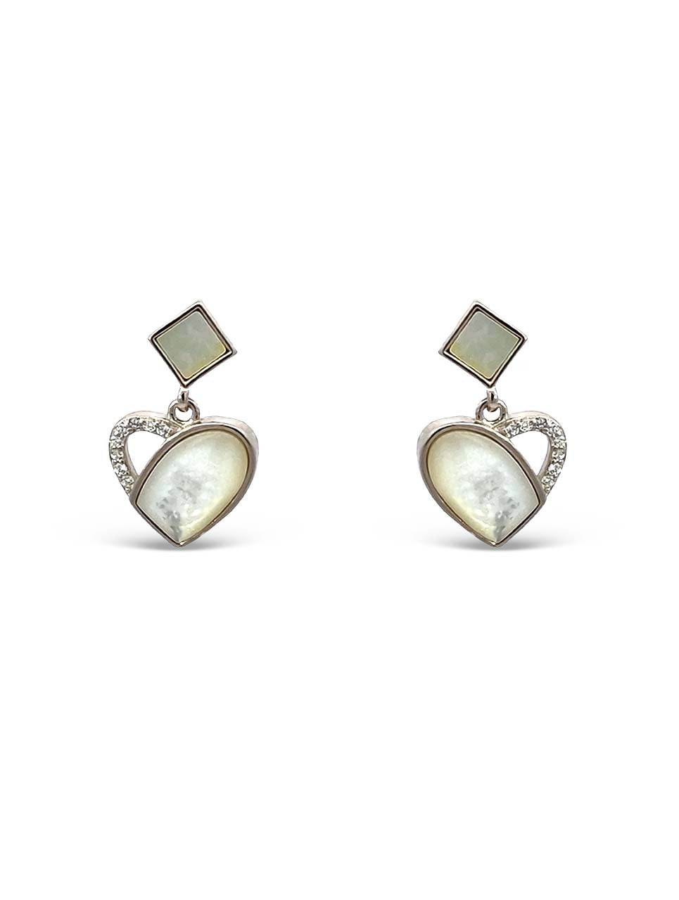 MOP Heart Earrings