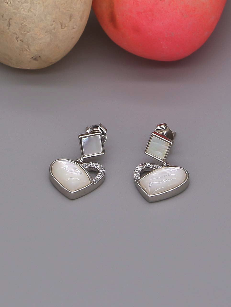 MOP Heart Earrings