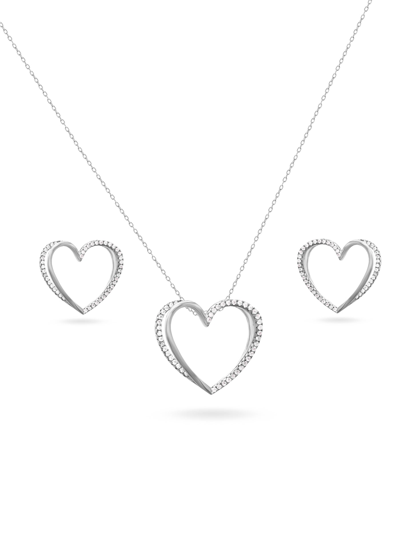 Heart Design Pendant Set