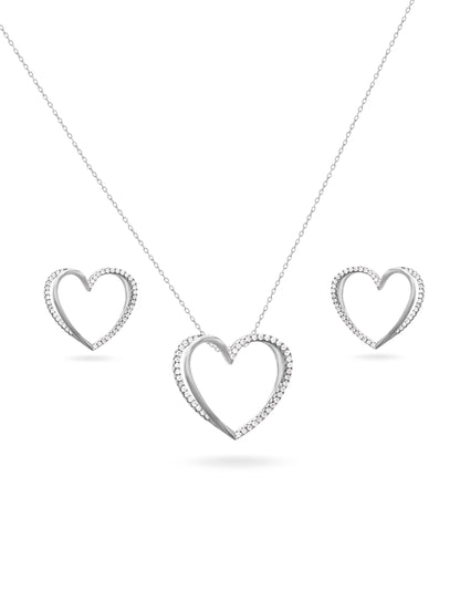 Heart Design Pendant Set