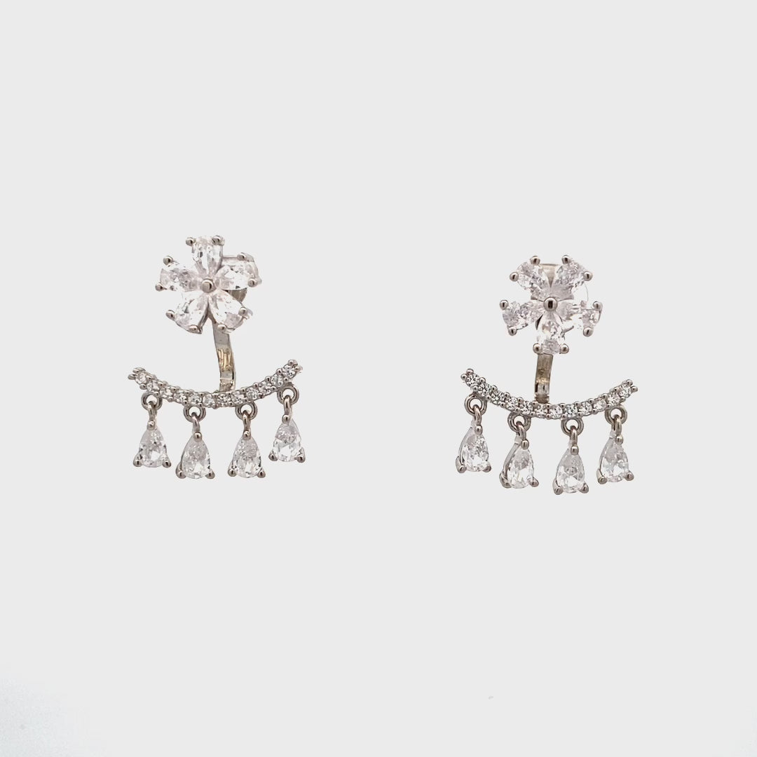 2-in-1 Flowery Earrings